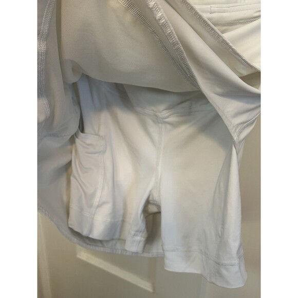 Lululemon Tennis Skort Women 0 White Asymmetrical Layered High Rise Active Skirt - Picture 11 of 15